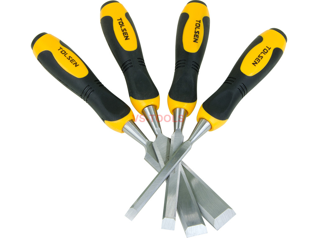 4pc CRV Woodwork Chisel Carving Woodworking Chisels Metal